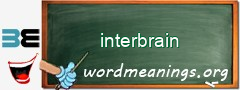 WordMeaning blackboard for interbrain